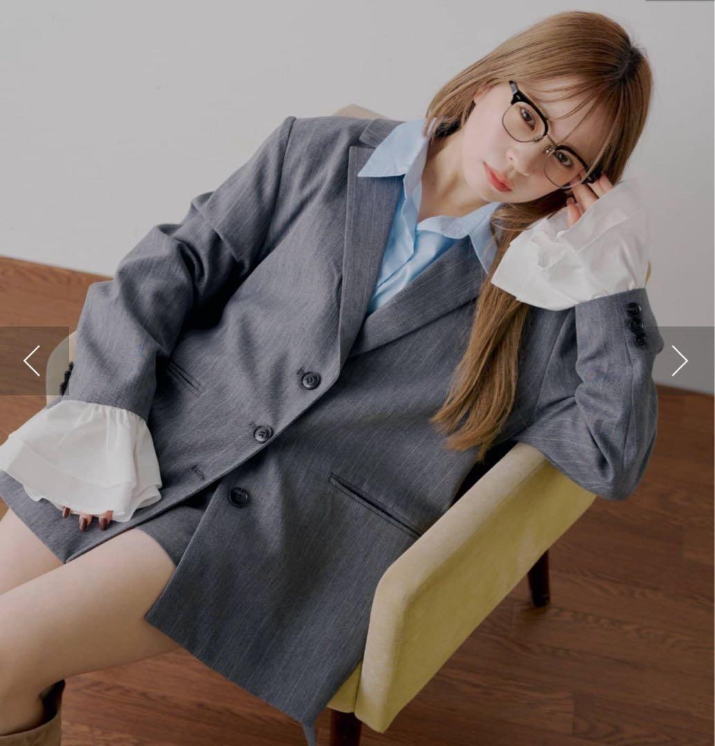 Chico【yuzuコラボ企画】取外し可 / 袖フリルオーバージャケット