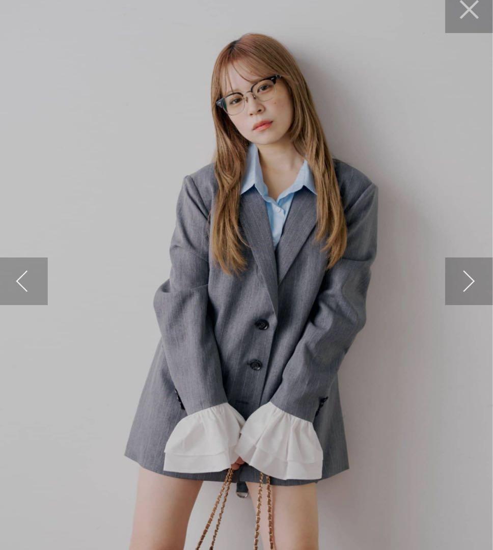 Chico【yuzuコラボ企画】取外し可 / 袖フリルオーバージャケット