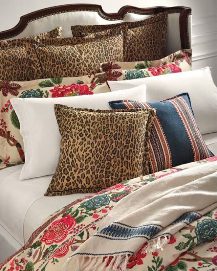 新品未使用✳︎ラルフローレン✳︎ヒョウ柄✳︎掛け布団カバー、花柄ピローケース各1点