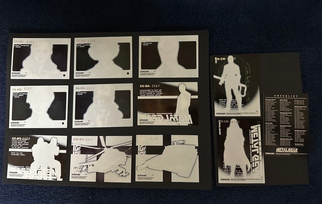 メタルギアソリッド　トレーディングカード　11枚+チェックリストカード