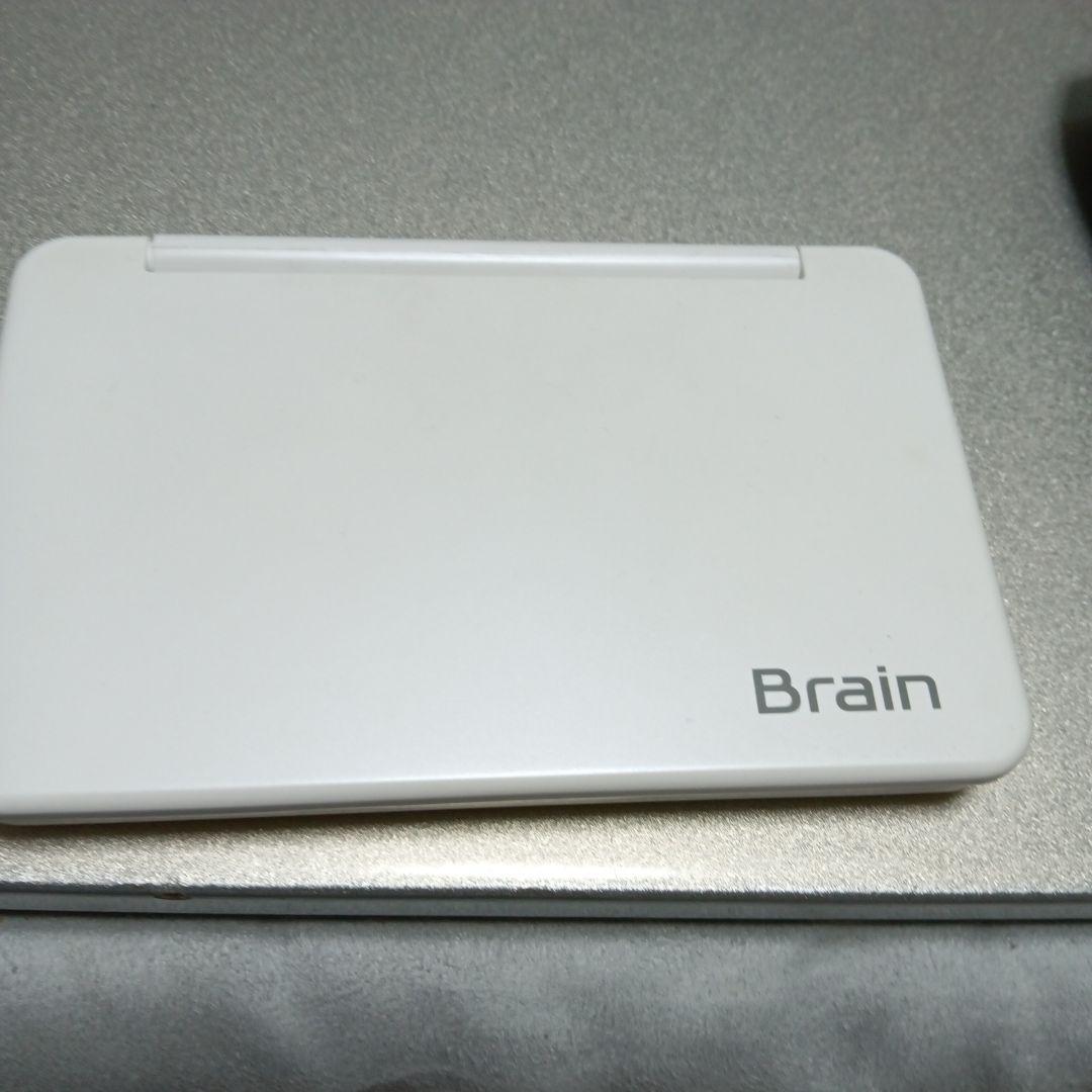 カラ―電子辞書 Brain 高校生モデル ホワイト系　箱あり取説あります