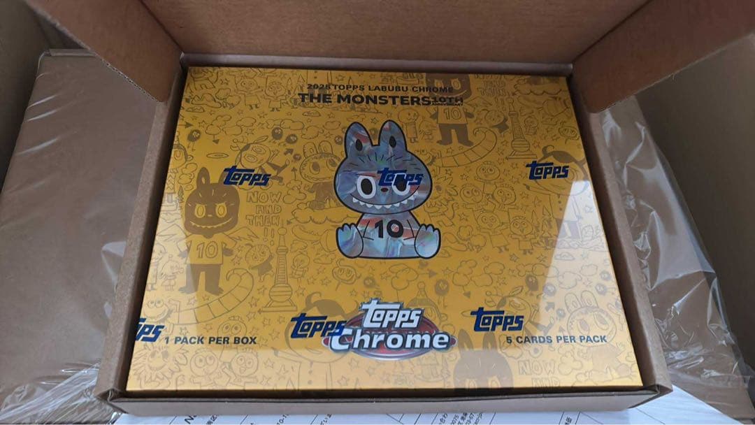 Topps Chrome 10周年記念ボックス LABUBU 5Box