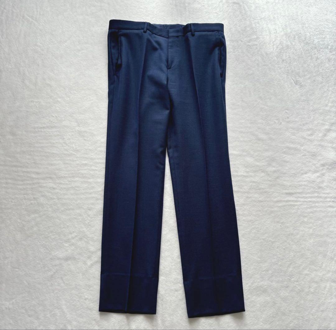 【美品】ヒューゴボス　スリーピーススーツ　ブルー系　ストレッチ性　メンズ　紳士服