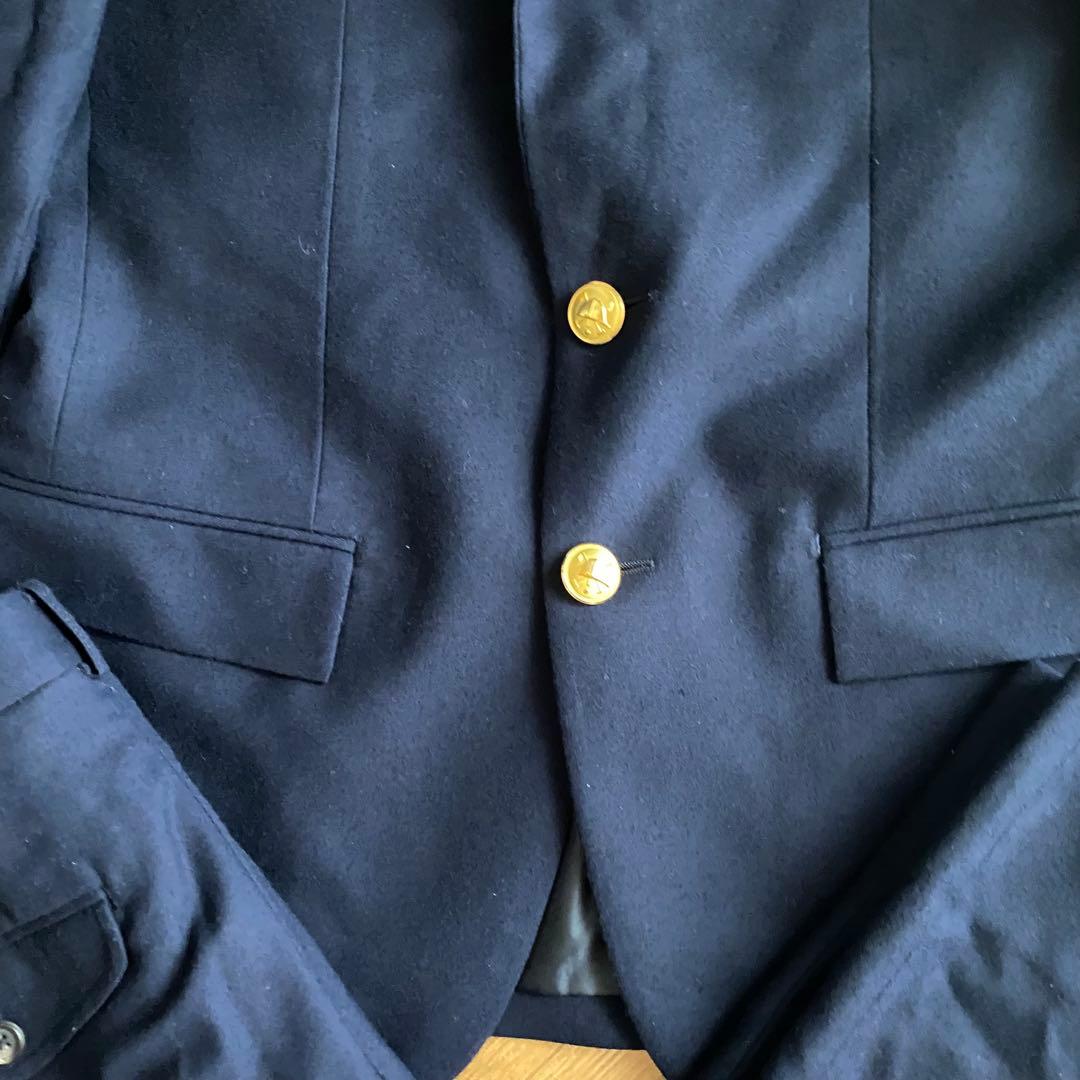 【冠婚葬祭】Ralph Lauren 金ボタン 紺ブレ　160 セットアップ人気