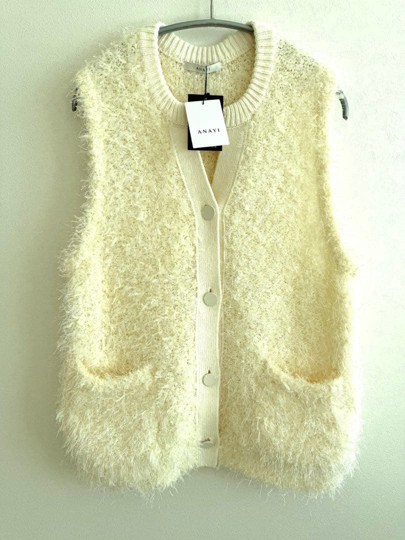 ここ【未使用品】ANAYIアナイ　ペーパーフェザーモールジレ　２点