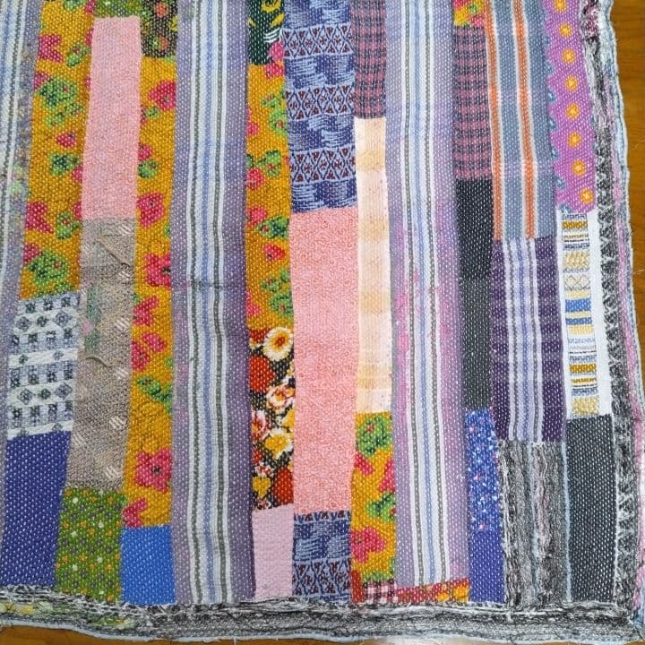 インド製ラリーキルト / カンタキルト / 厚手 マルチカバー146×186