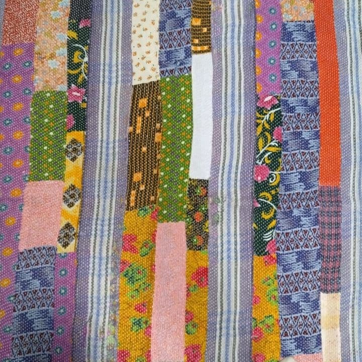 インド製ラリーキルト / カンタキルト / 厚手 マルチカバー146×186