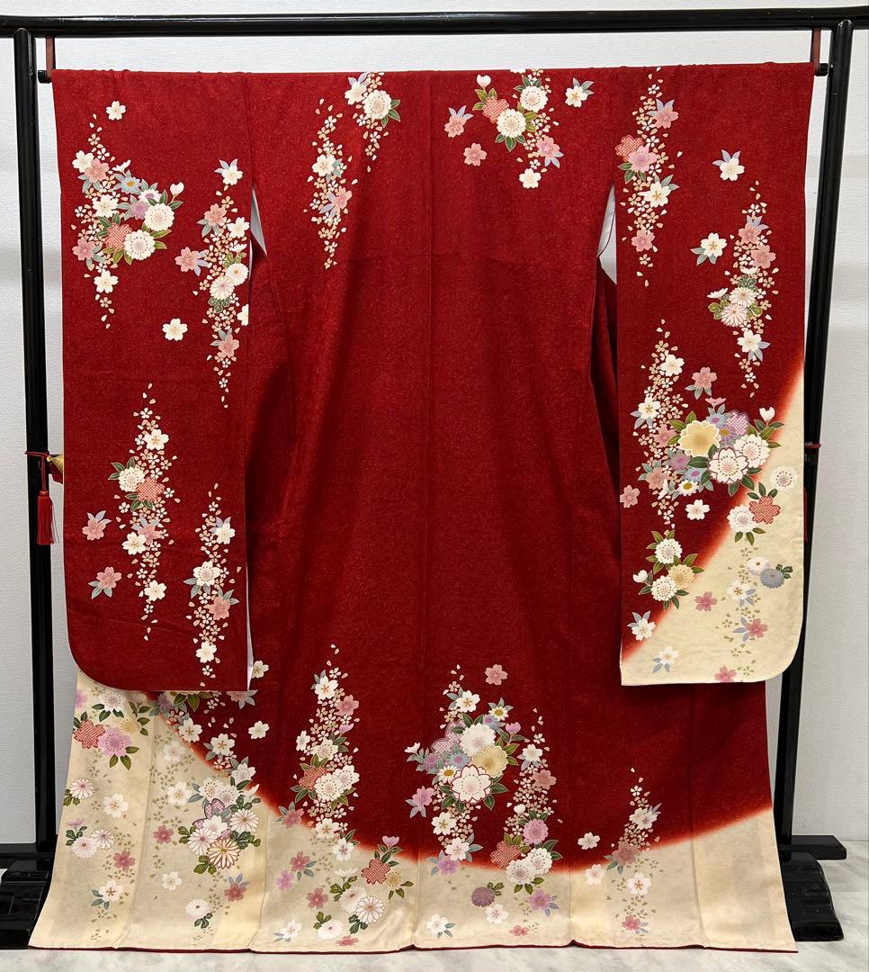 振り袖　フルセット　全通袋帯　別誂長襦袢　成人式　金彩加工　刺繍入り　739