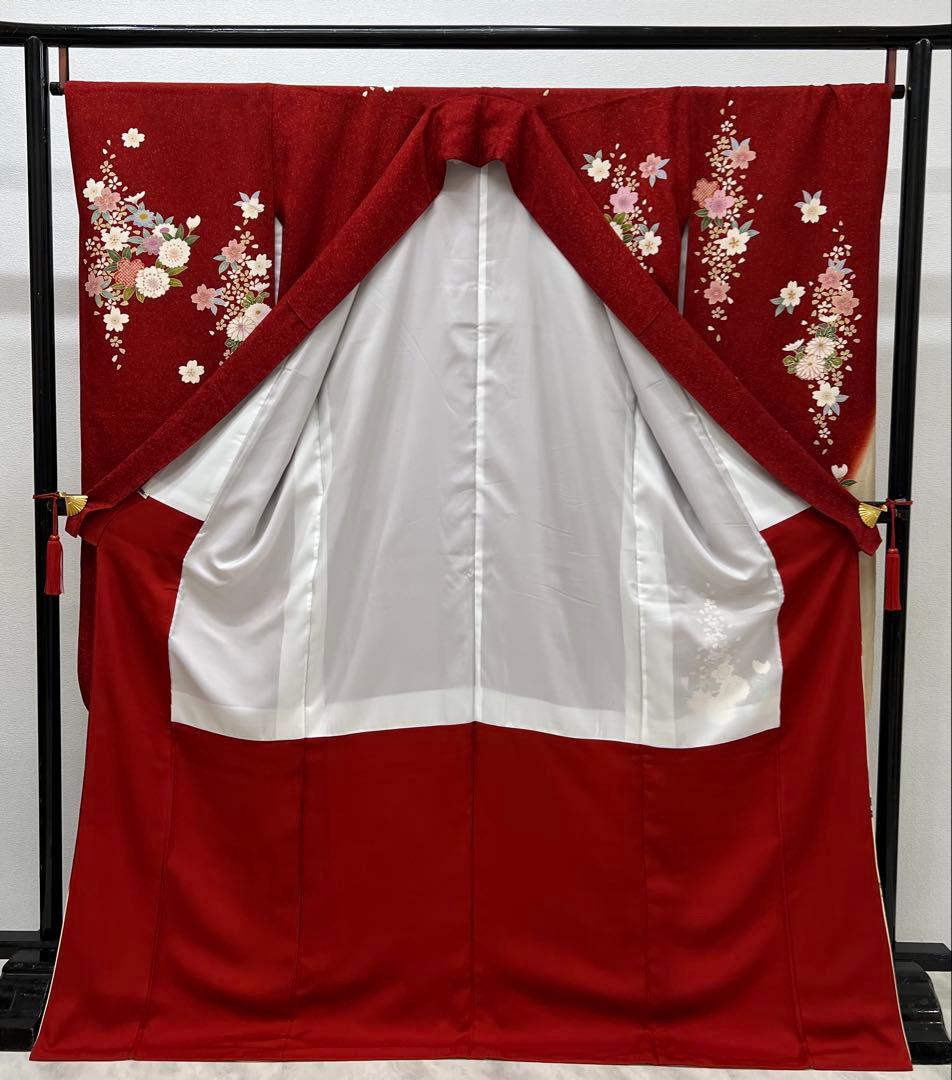 振り袖　フルセット　全通袋帯　別誂長襦袢　成人式　金彩加工　刺繍入り　739