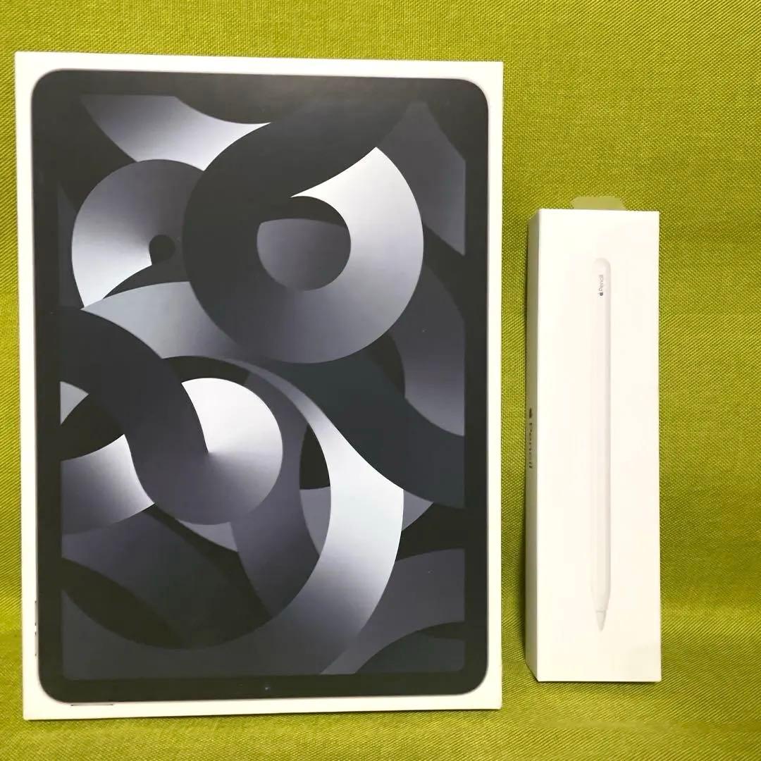 iPad Air 第5世代64GB スペースグレイ Apple Pencil 付