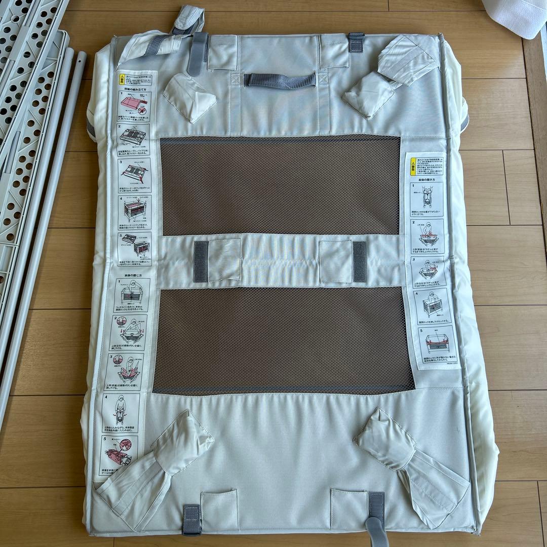 アップリカ　ココネルエアーab ベビーベッド　グレーベア