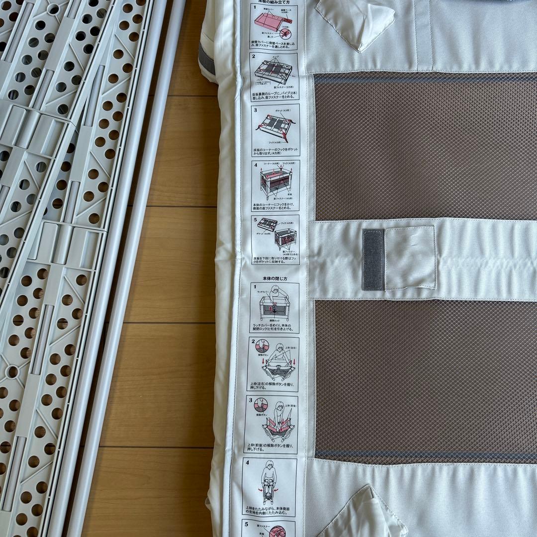 アップリカ　ココネルエアーab ベビーベッド　グレーベア