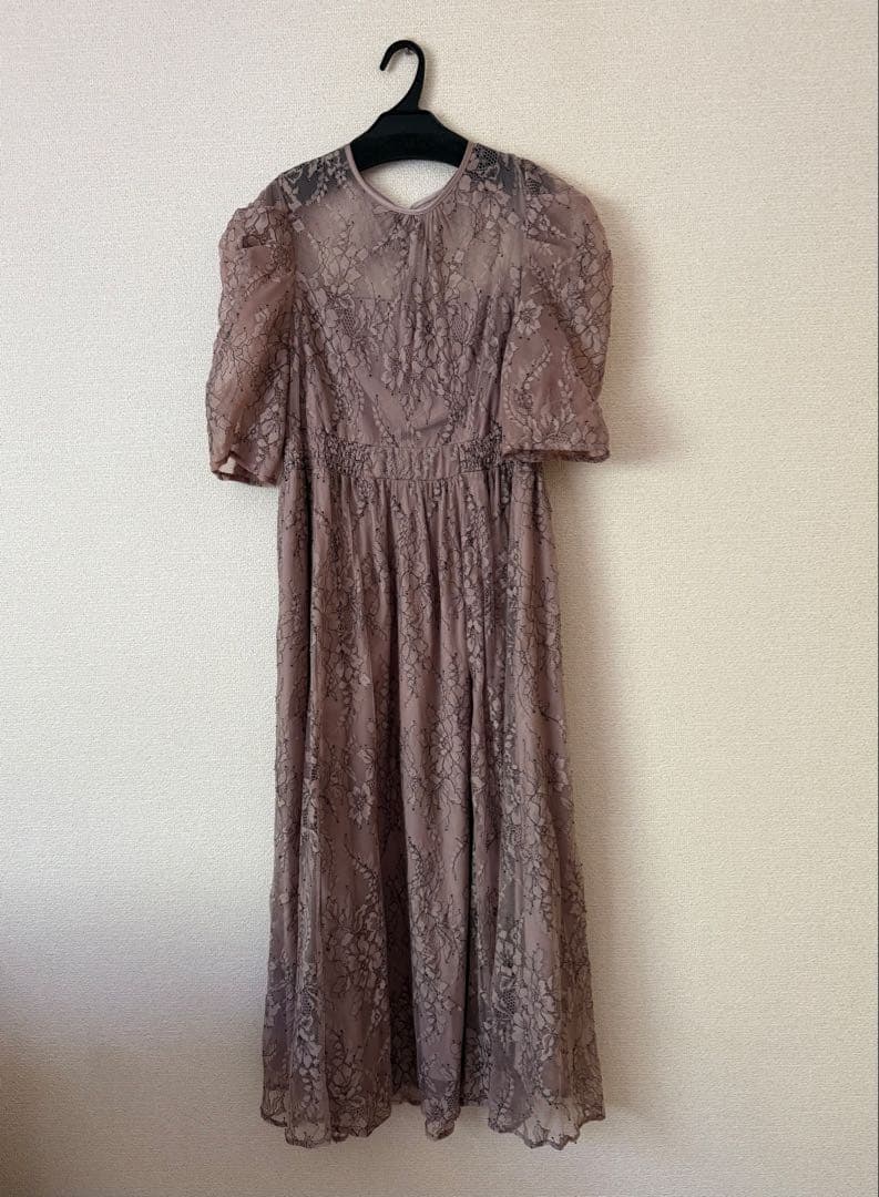 値下げ！【GIRL】総レースパフスリーブドレス