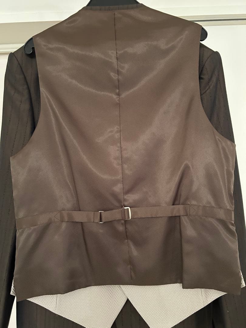 【美品】結婚式　メンズ　タキシード(ブラウン)、上下＋ベスト3点　小物セット無し