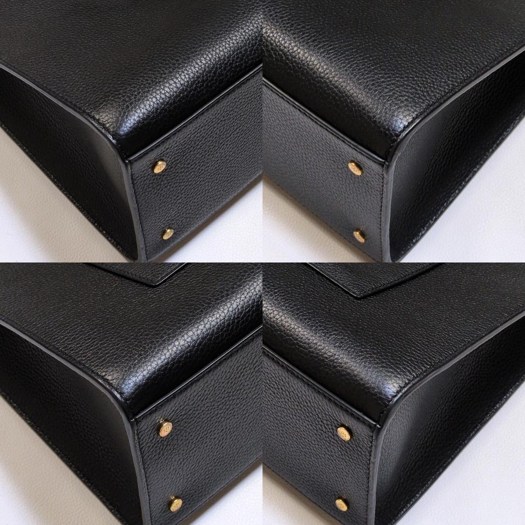 美品 トリーバーチ ビジネスバッグ 2way ゴールド A4 自立 サッチェル