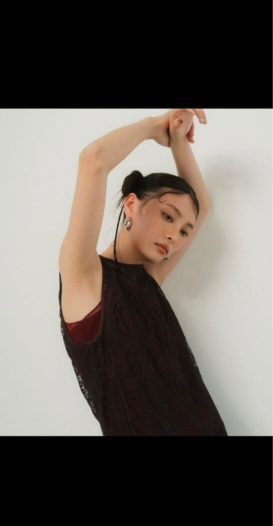 【ANDRESD】 ケミカルレースジッパードレス