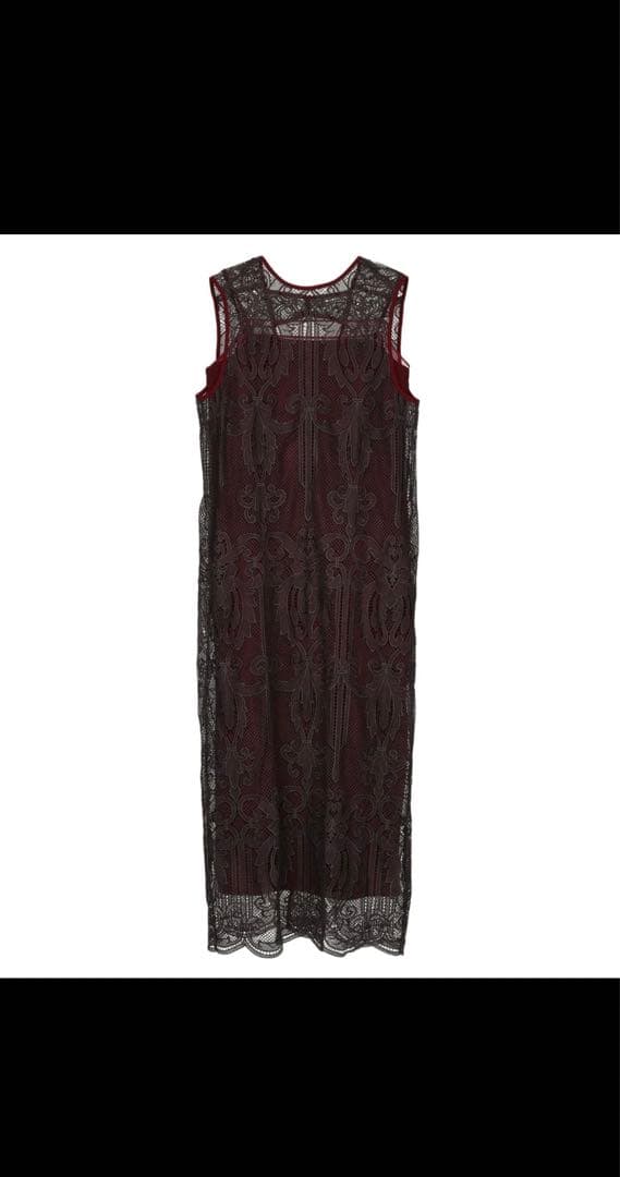 【ANDRESD】 ケミカルレースジッパードレス