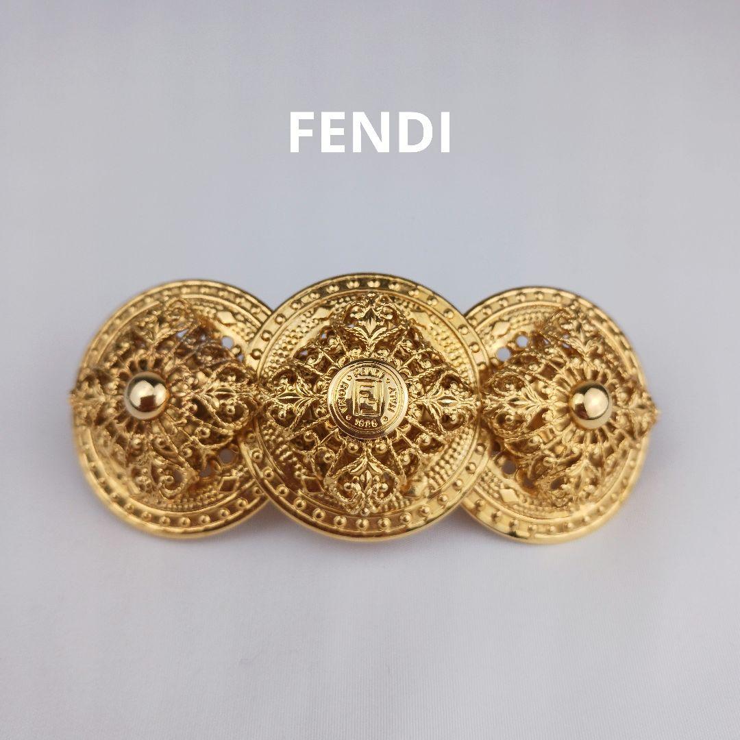 FENDI フェンディ バレッタ ヴィンテージ アンティーク オールド ゴールド