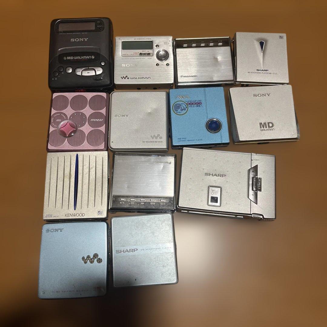 星哥SONYなどポータブルMDプレイヤー13個まとめ売り　ジャンク品