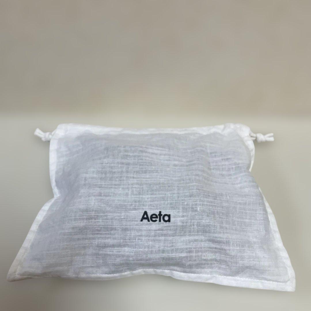 美品　aeta ウエストポーチ　インナーブラック　レザー　S