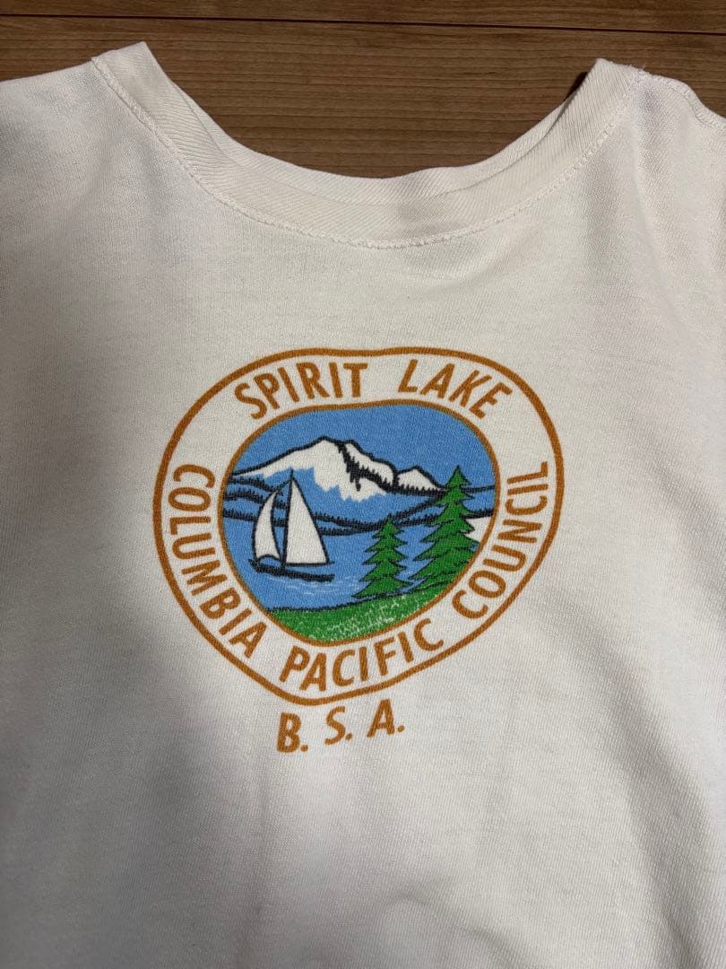 60s ヴィンテージスウェット　ボーイズスカウト セットインスリーブ　染み込み