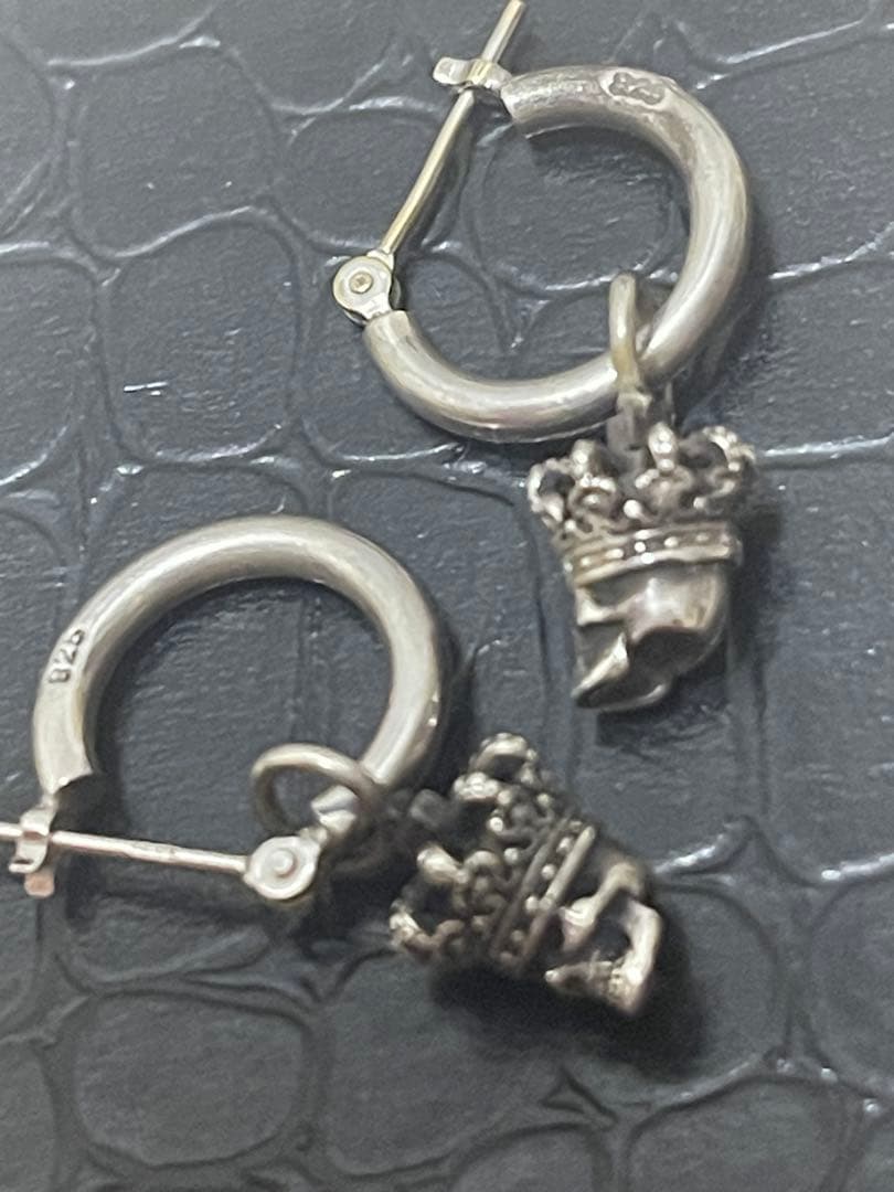 ジャスティンデイビス Justin Davis ピアス スカル 王冠 925