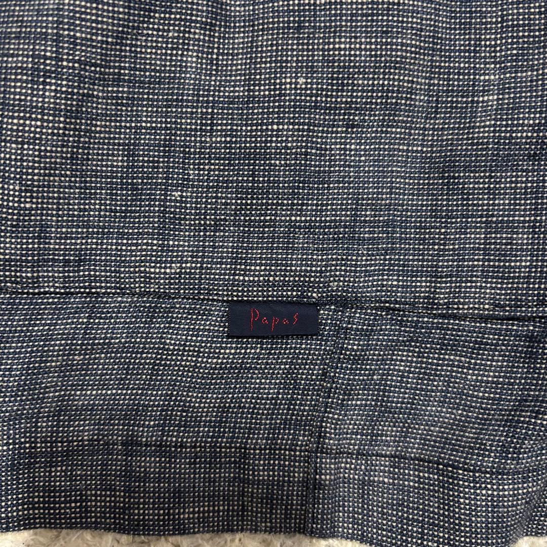 パパス　カバーオール型　ジャケット　リネン100% L 日本製