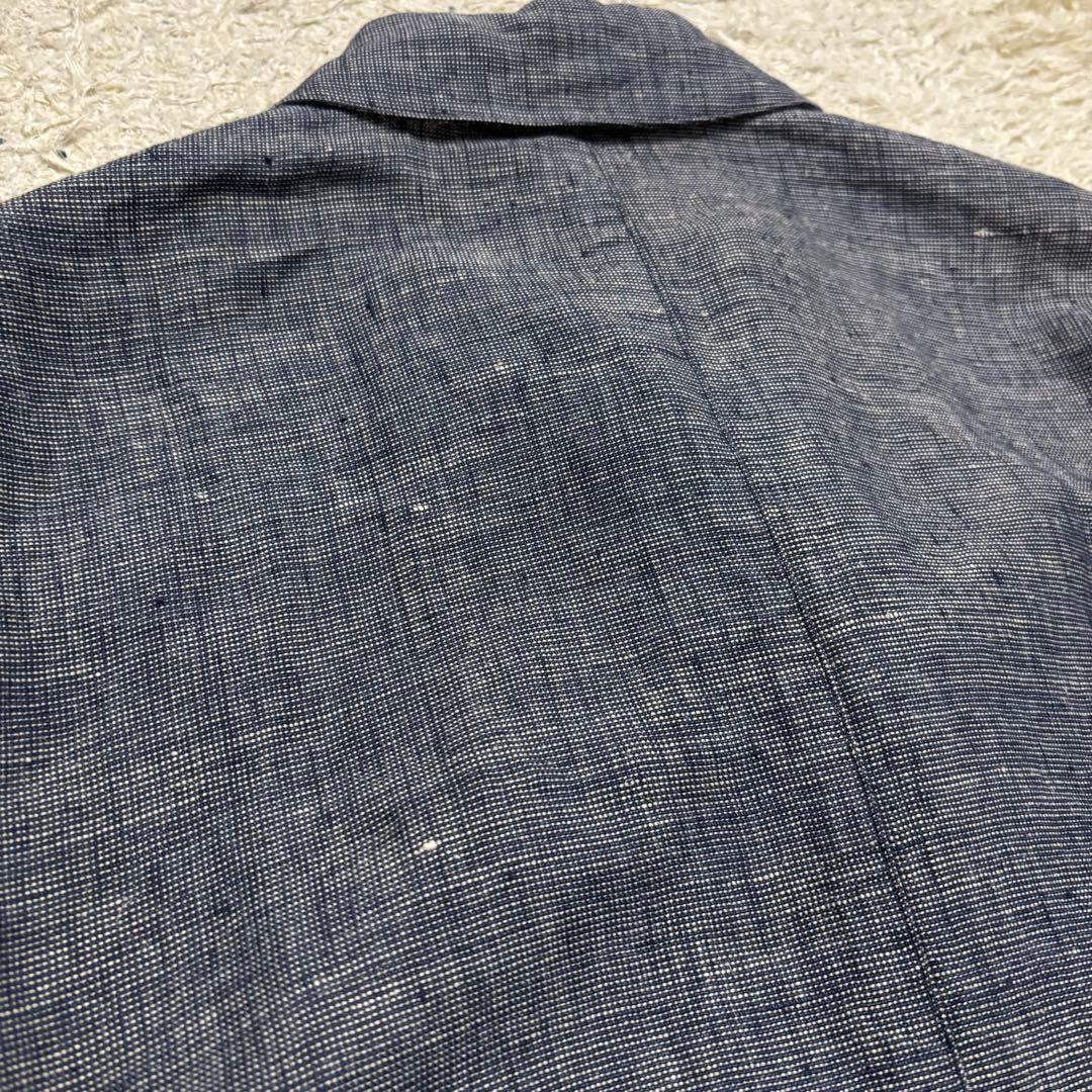 パパス　カバーオール型　ジャケット　リネン100% L 日本製