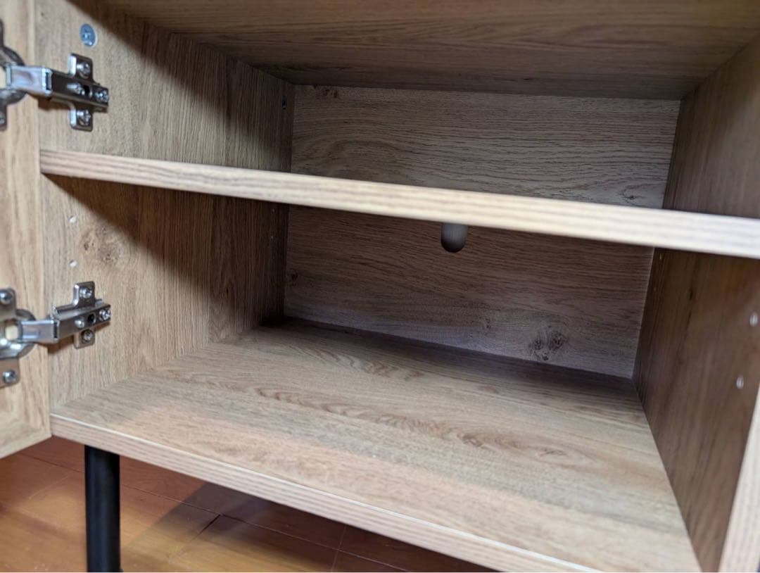 ■送料込■LOWYA ラタン ローテレビボード 2段収納 引き出し 麻 棚