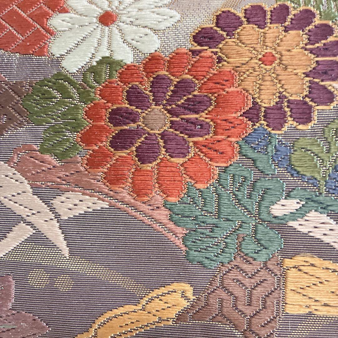 訪問着　フルセット　着物　正絹　ロング丈　しつけ糸付き　紫　梅の枝　結婚式　G9