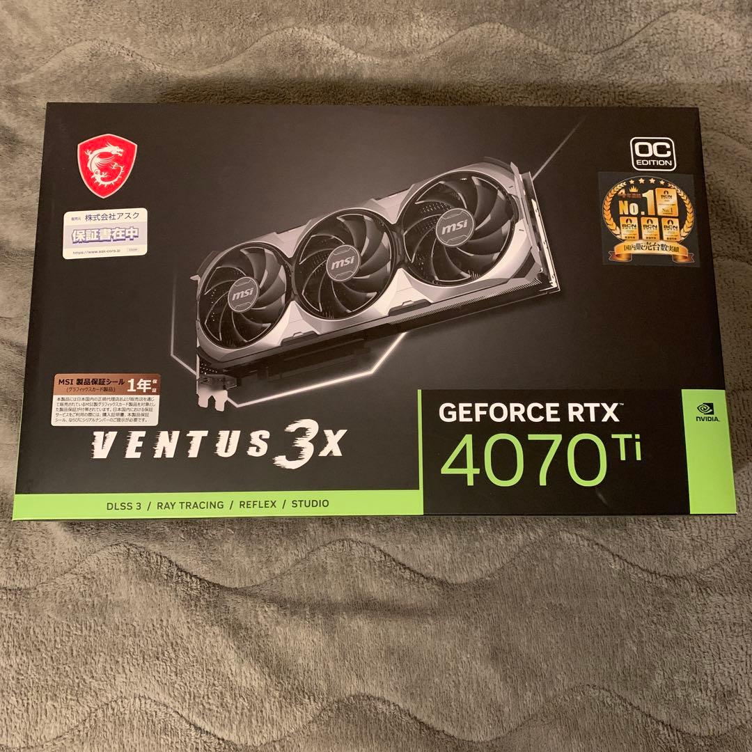 グラフィックボード・グラボ・ビデオカード msi RTX4070Ti 12GB VENTUS 3x