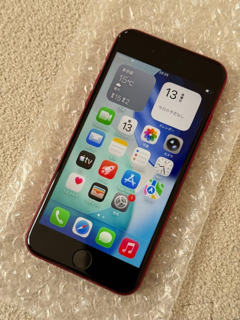 【美品】 iPhone SE (第3世代) RED 128 GB SIMフリー