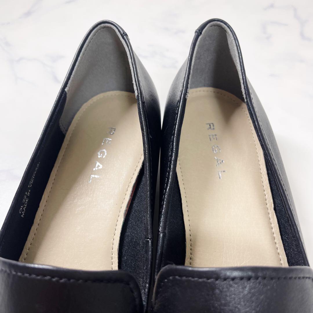 【未使用級】リーガル F25M スリッポン フラットシューズ レザー 24cm黒