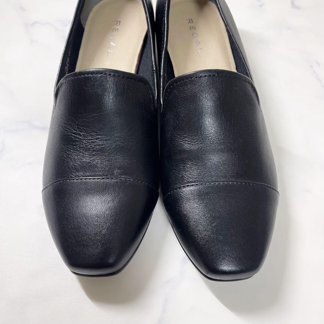 【未使用級】リーガル F25M スリッポン フラットシューズ レザー 24cm黒