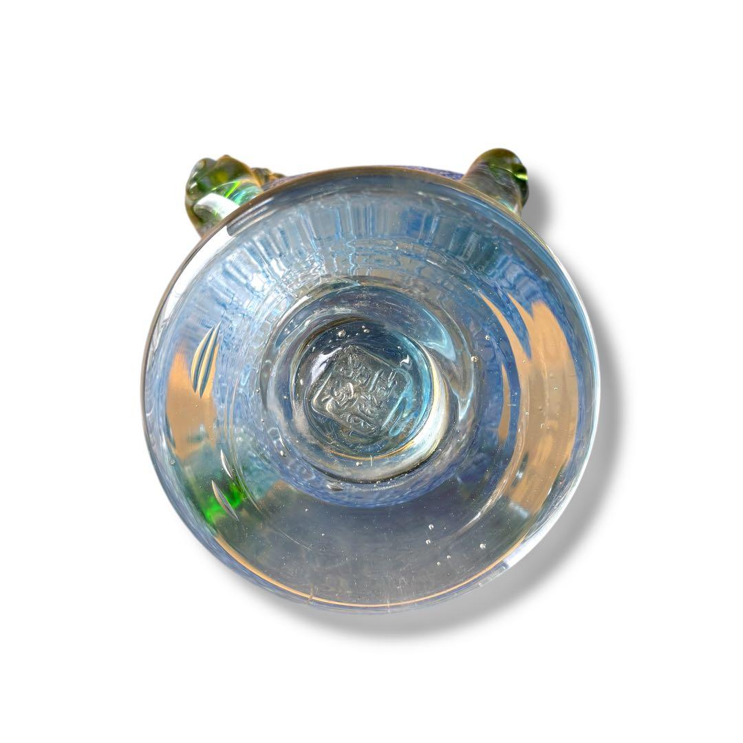 mune 桃原正男作 花瓶 琉球ガラス 現代の名工 奥原硝子製造所