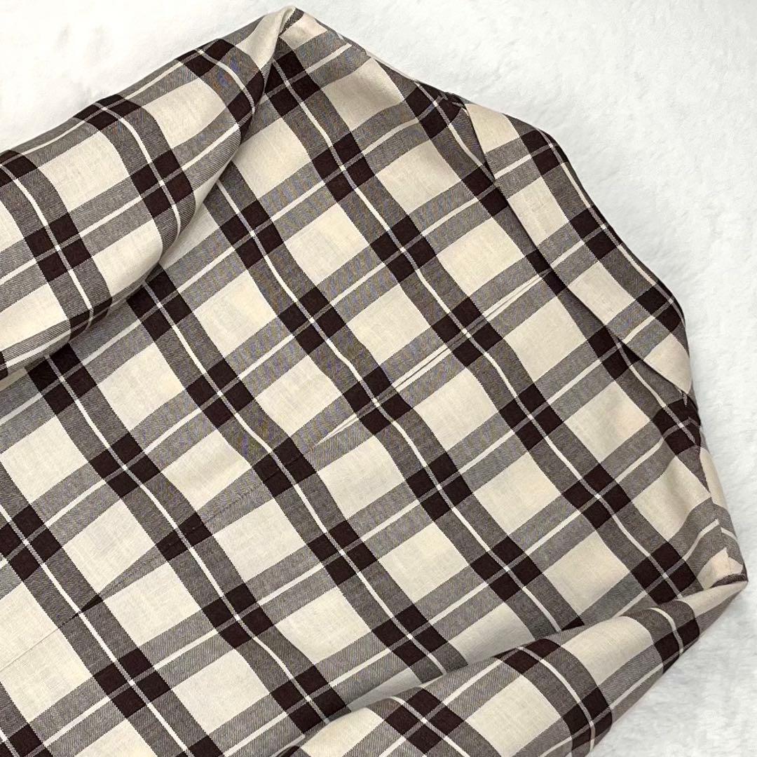 極美品 リングジャケット シルクリネン三者混 ダブル アンコンジャケット 46