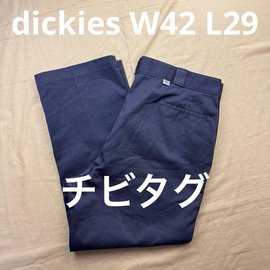 dickies チビタグ　USA製　874 ダークブラウン　W42 L29