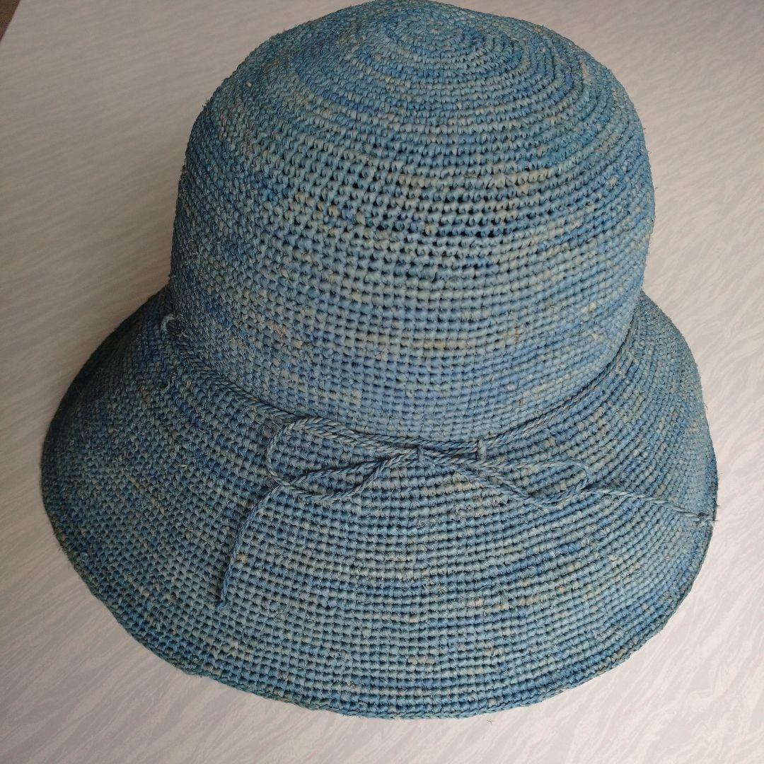 ヘレンカミンスキー プロヴァンス10 ラフィア ハツト 帽子 ブルー