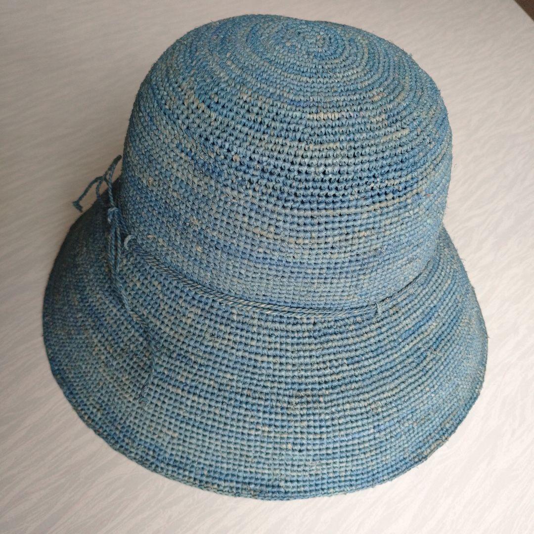 ヘレンカミンスキー プロヴァンス10 ラフィア ハツト 帽子 ブルー