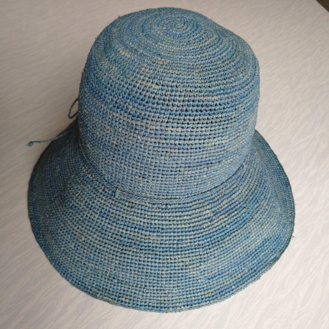 ヘレンカミンスキー プロヴァンス10 ラフィア ハツト 帽子 ブルー