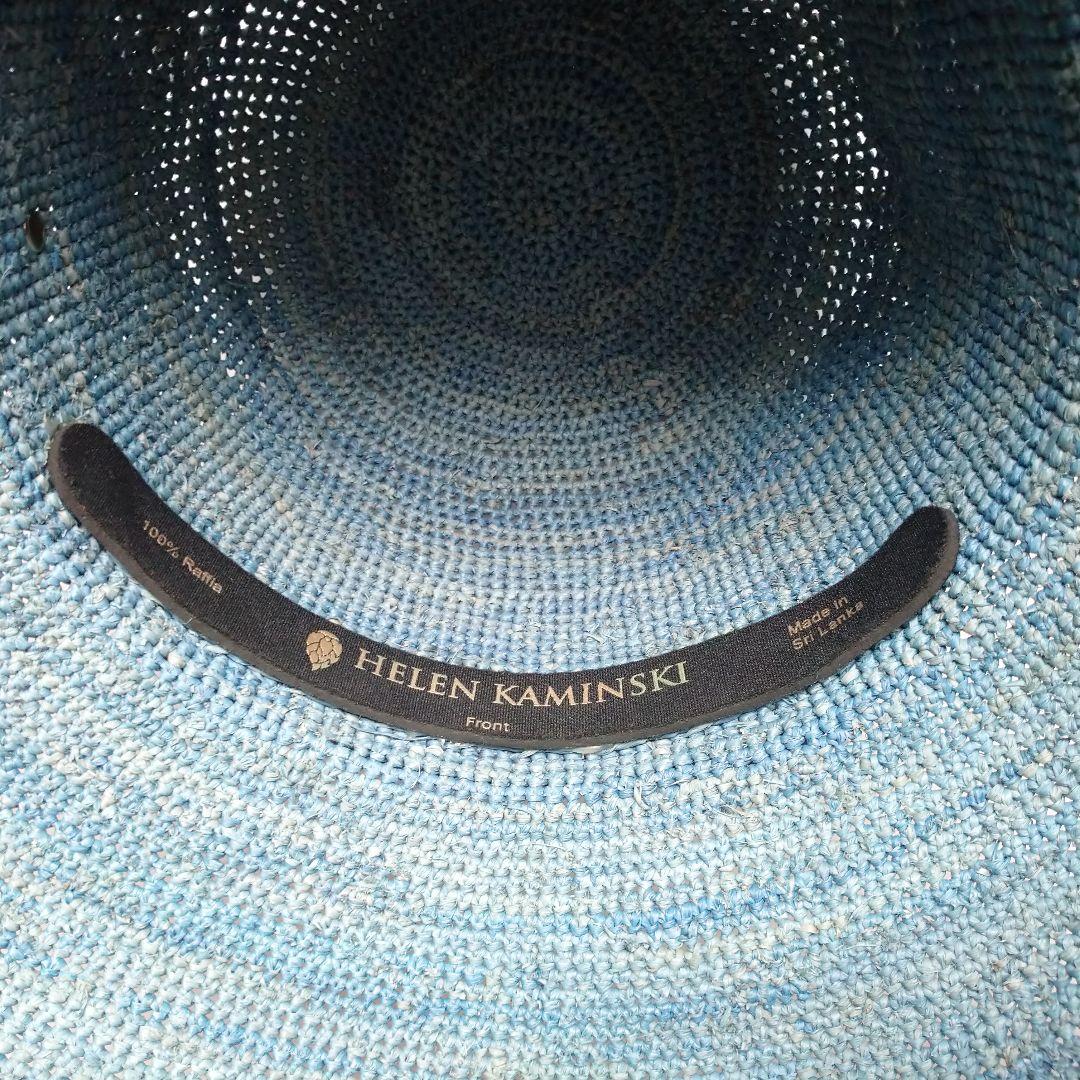 ヘレンカミンスキー プロヴァンス10 ラフィア ハツト 帽子 ブルー