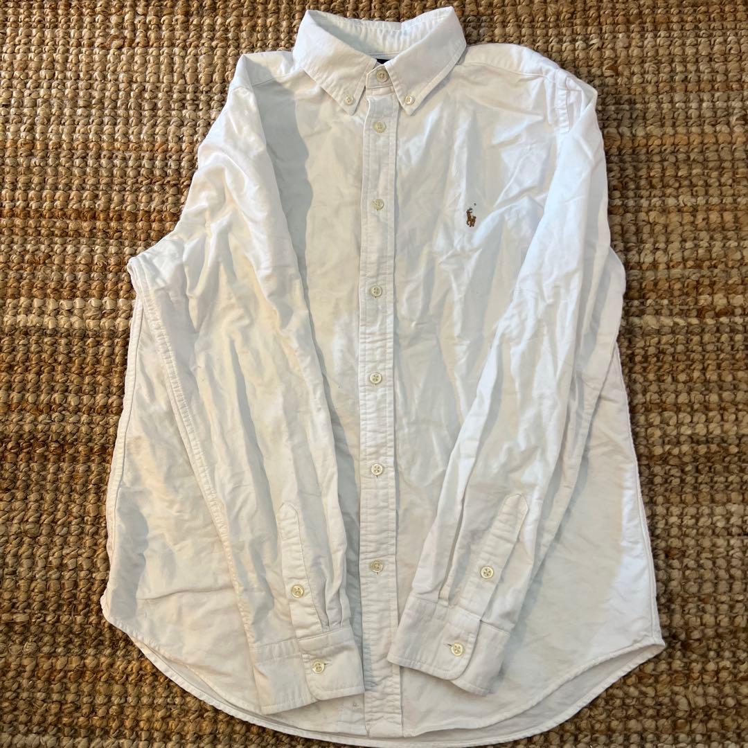 RalphLauren長袖シャツ L紺ブレザーダブル　ジャケット➕シャツセット