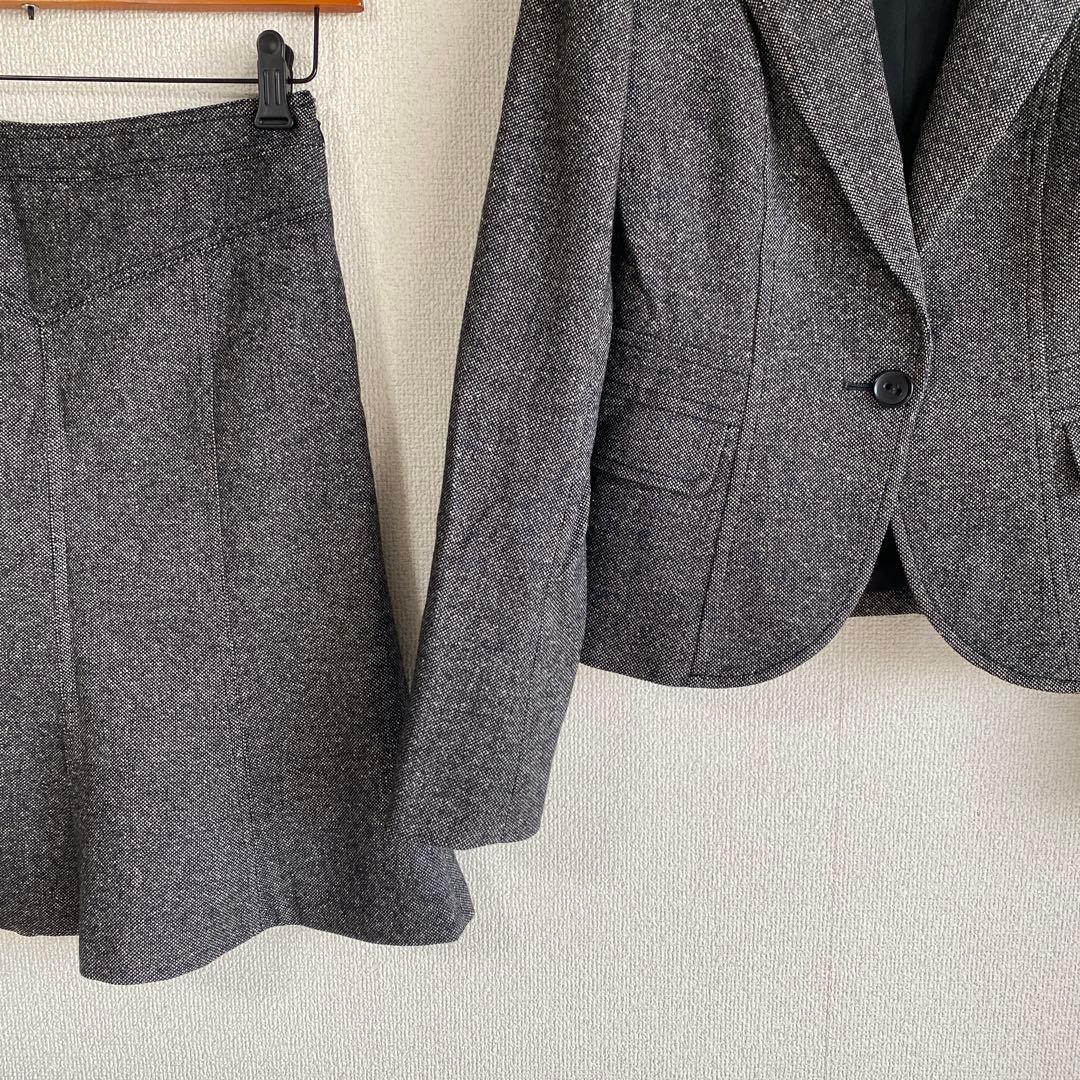 アンタイトル スカートスーツ 上2下1 W66 グレー系 ウール 秋冬 DMW