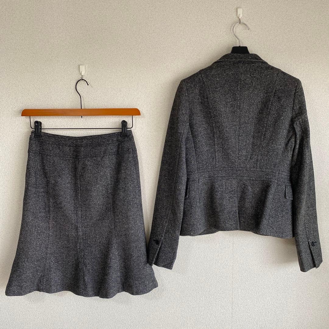 アンタイトル スカートスーツ 上2下1 W66 グレー系 ウール 秋冬 DMW