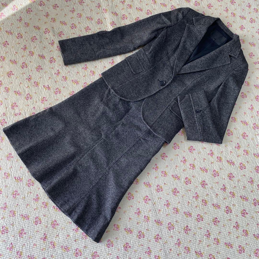 アンタイトル スカートスーツ 上2下1 W66 グレー系 ウール 秋冬 DMW