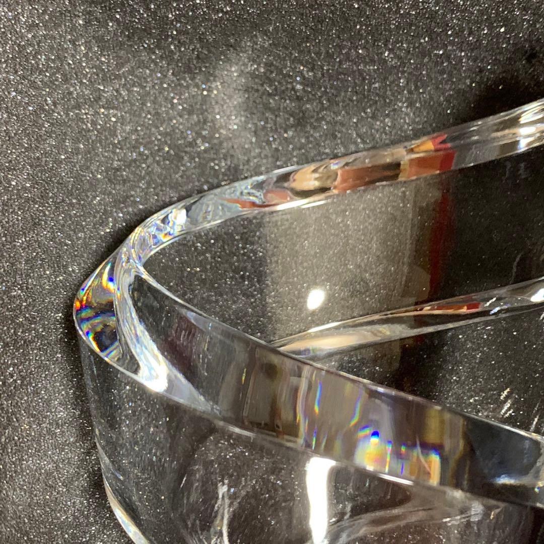 未使用 バカラ スパイラル フラワーベース 花瓶 クリスタル 20cm