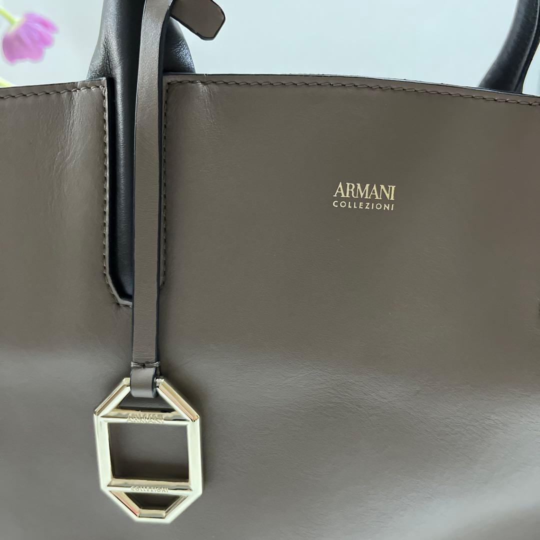 【新品】アルマーニ　トートバッグモカブラウン(正規品)