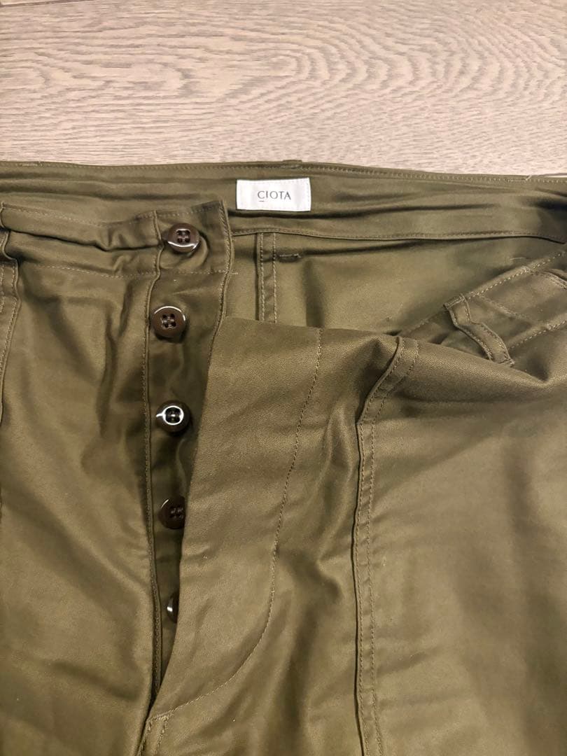 CIOTA for EDIFICE スビンコットン モールスキン ベイカーパンツ