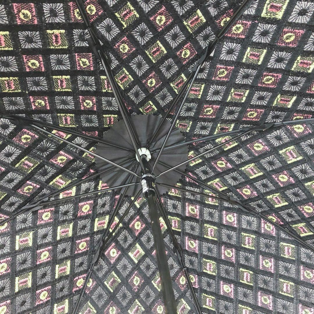 ☆美品☆ ANNASUI アナスイ 日傘 ブラック 刺繍 パゴダ 二段階伸縮