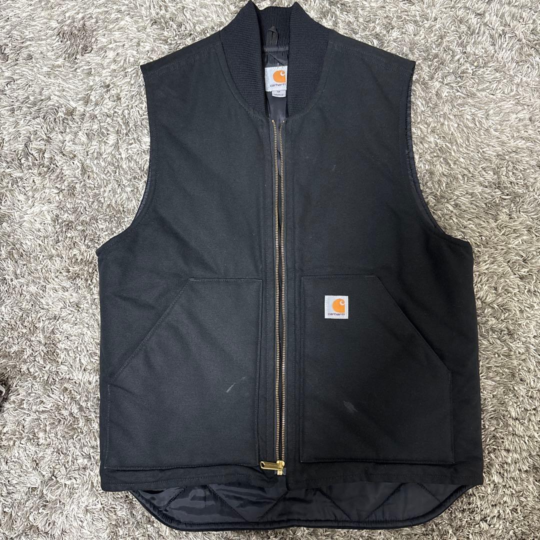 Carhartt ブラック ジップアップベスト